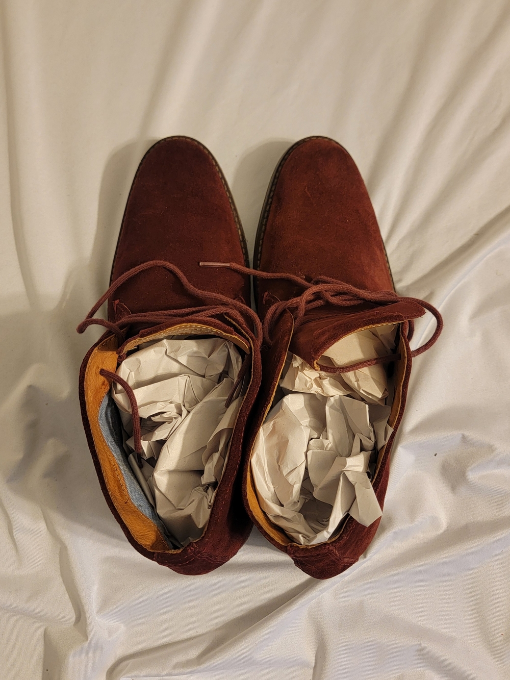 Alfani Men's Burgundy Suede Oxfords